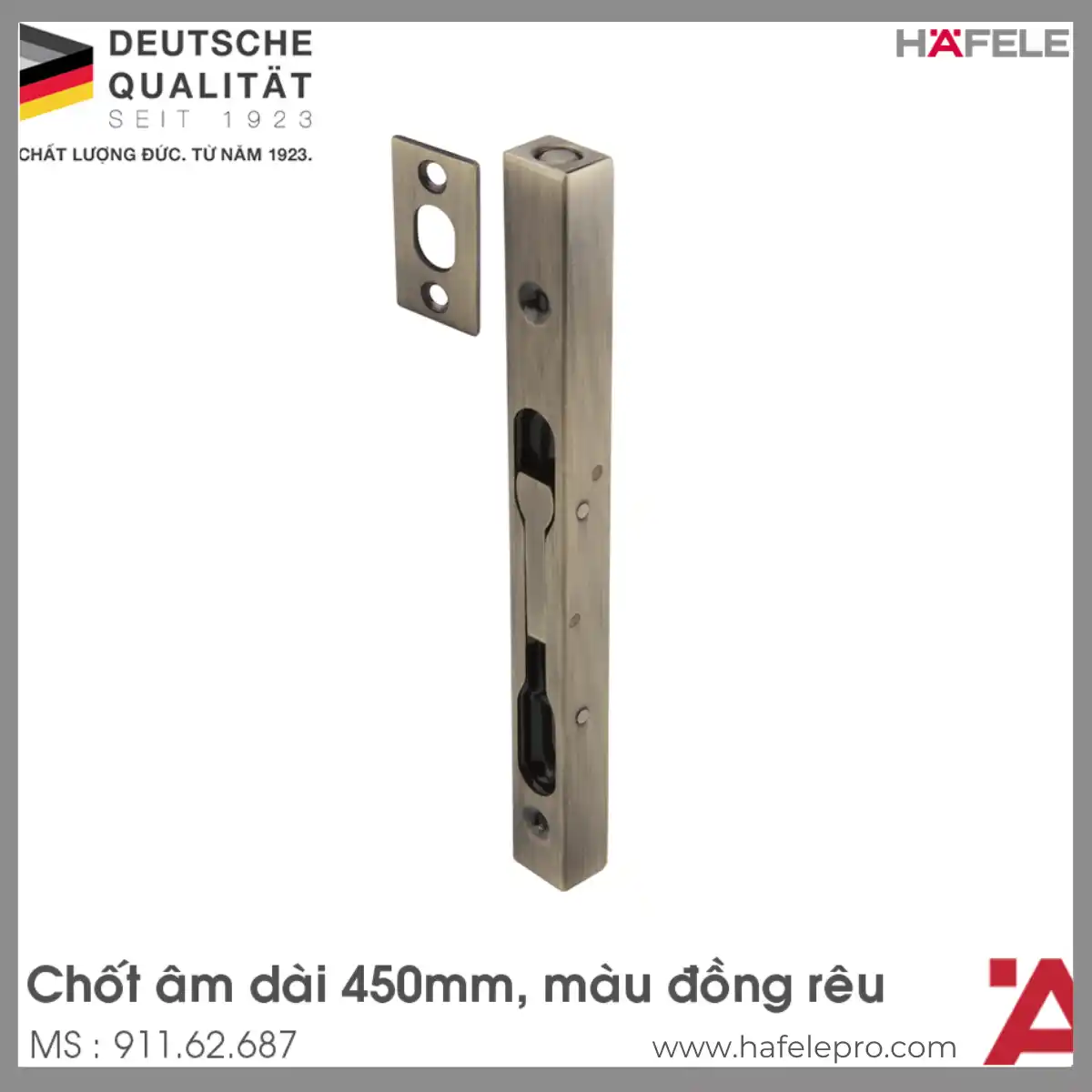 Chốt Âm 450mm Hafele 911.62.687
