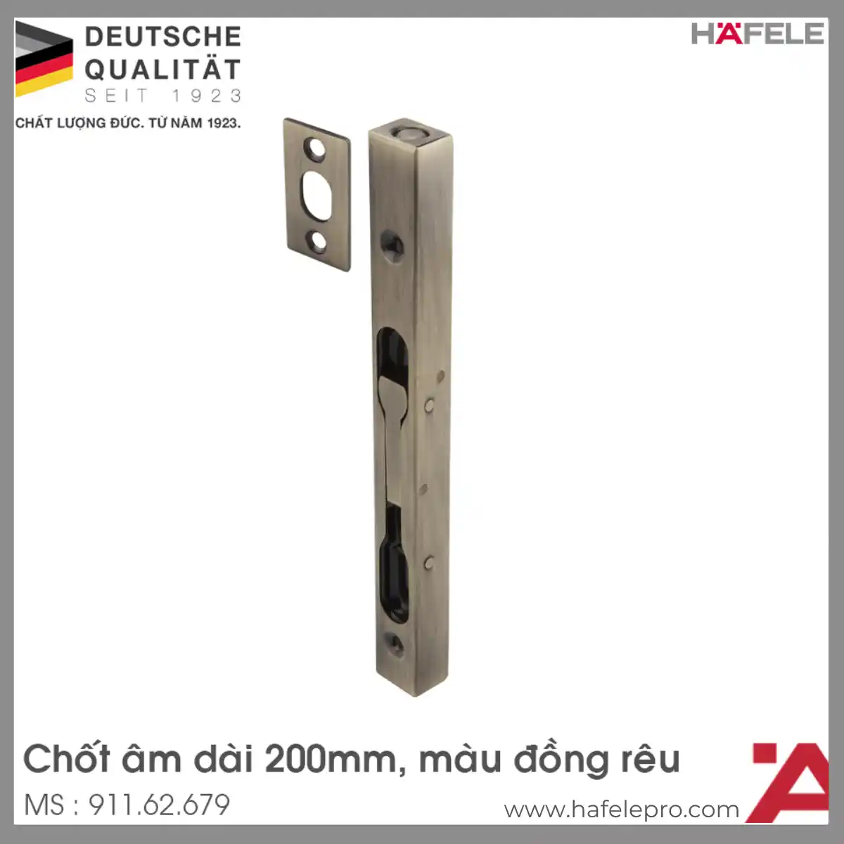 Chốt Âm 200mm Hafele 911.62.679