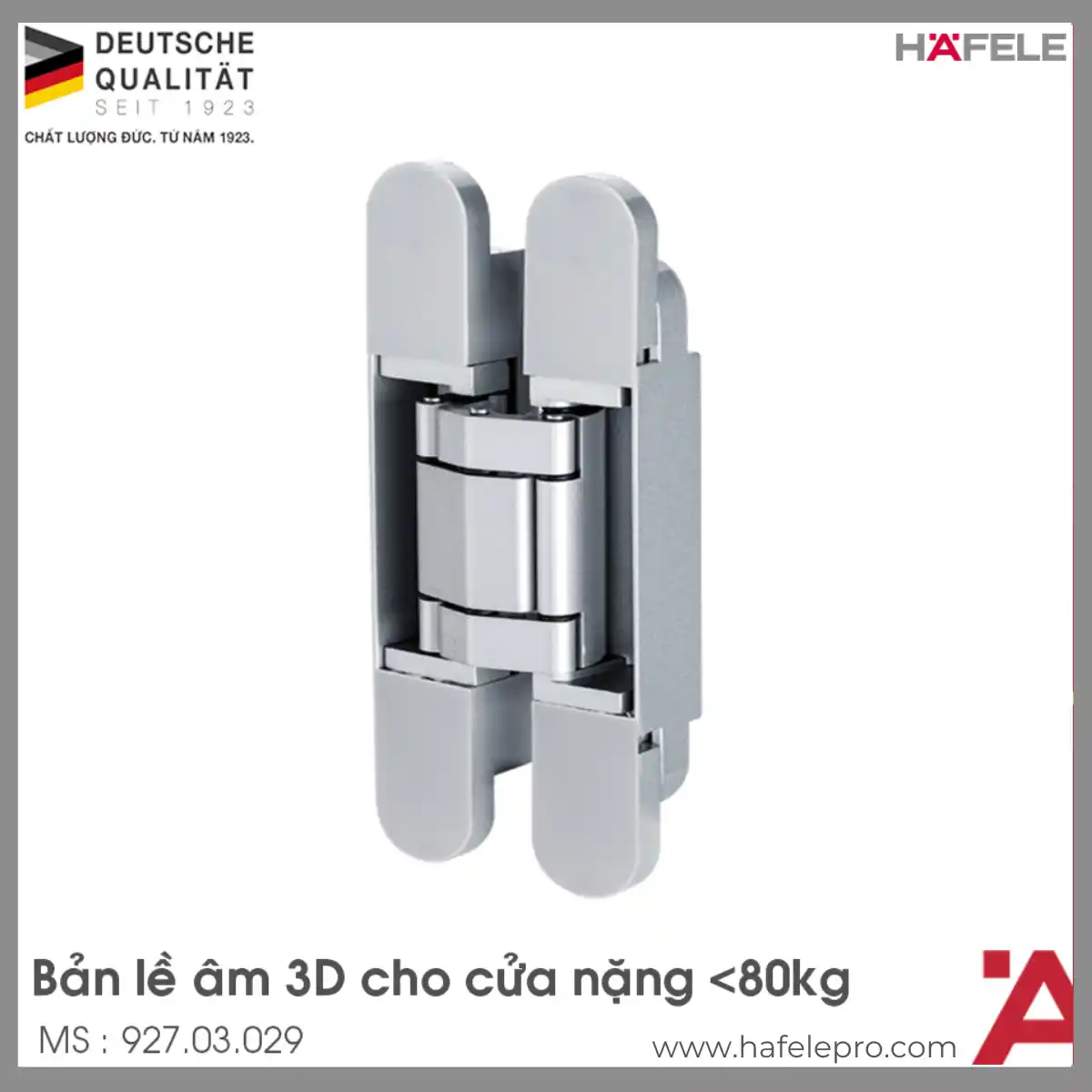 Bản Lề Cửa Âm 80Kg Hafele 927.03.029