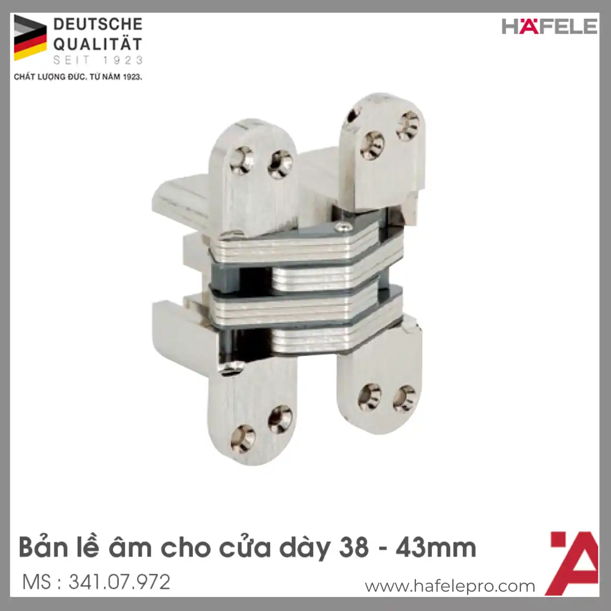 Bản Lề Âm Cửa Dày 38 – 43mm Hafele 341.07.972