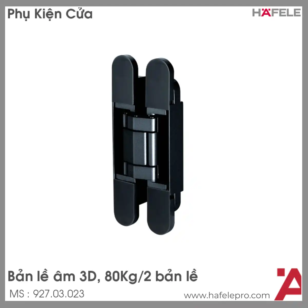 Bản Lề Âm 80Kg Điều Chỉnh 3D Hafele 927.03.023