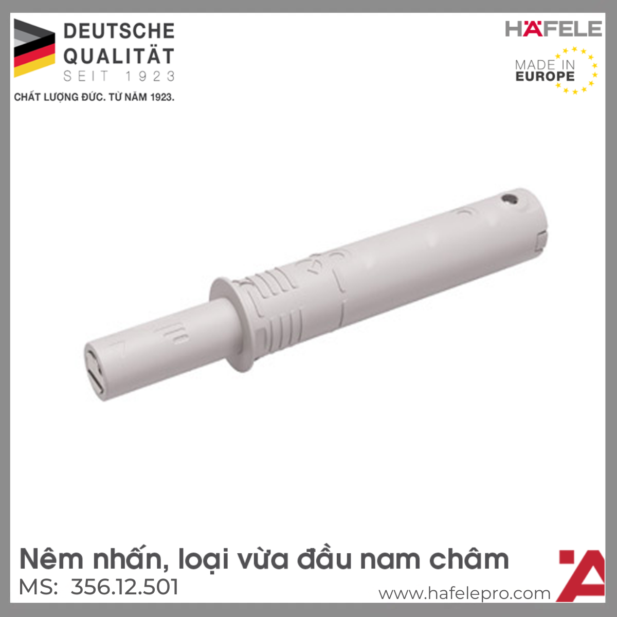 Nêm Nhấn Vừa Đầu Nam Châm Hafele 356.12.501