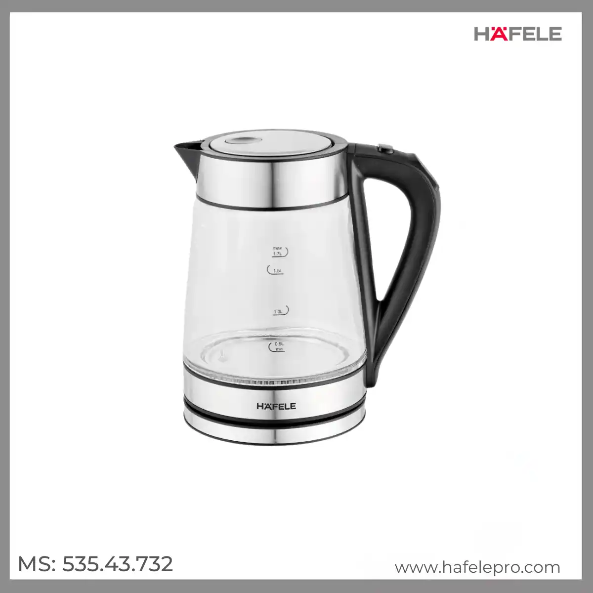 Ấm Đun Nước Thủy Tinh T-602C Hafele 535.43.732
