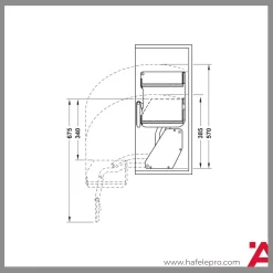 Kệ Nâng Hạ Imove 800mm Hafele 504.68.377 - HafelePro