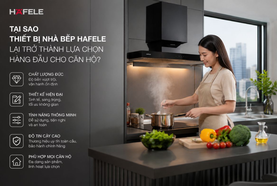 Tại sao thiết bị nhà bếp Hafele lại trở thành lựa chọn hàng đầu cho căn hộ cao cấp và biệt thự
