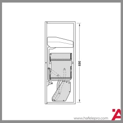 Kệ Nâng Hạ Imove 700mm Hafele 504.68.375 - HafelePro