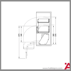 Kệ Nâng Hạ Imove 700mm Hafele 504.68.375 - HafelePro