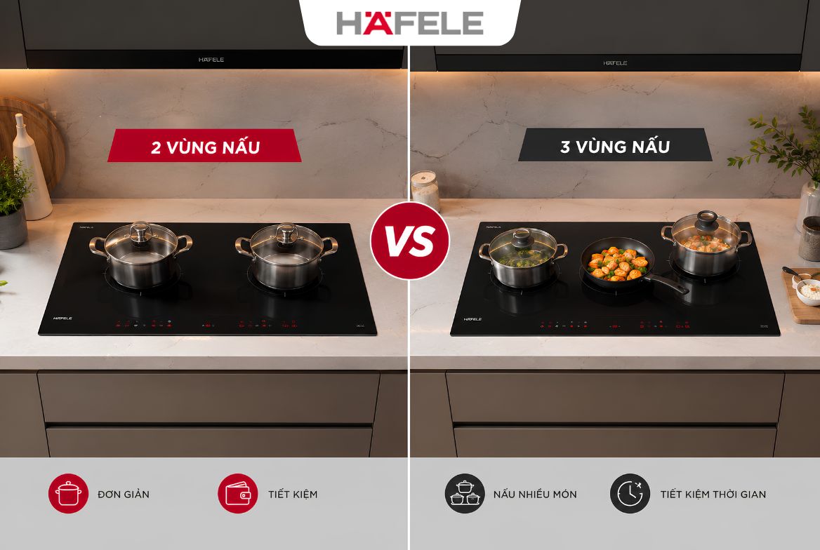 Bếp Từ Hafele 2 Vùng Nấu So Sánh Với 3 Vùng Nấu Tối Ưu
