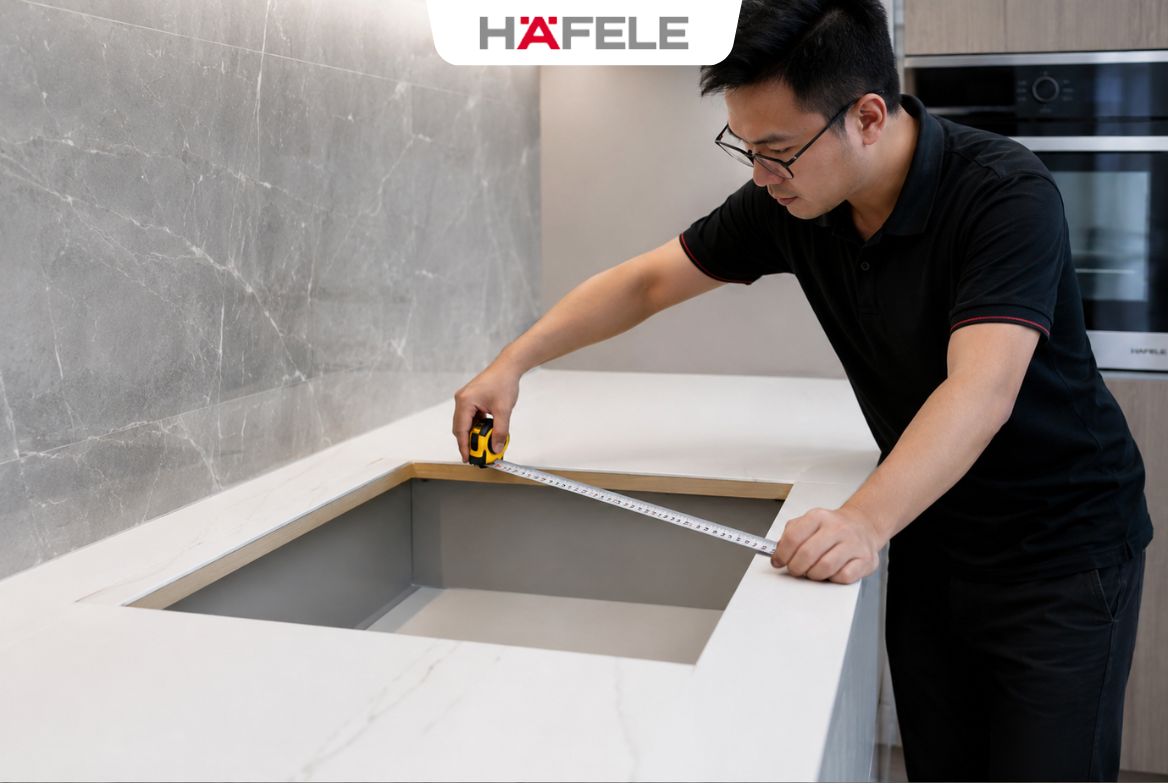 Tại sao kích thước khoét đá lại quan trọng khi thay bếp mới
