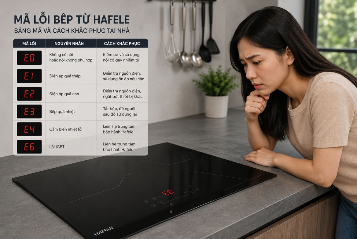 Mã Lỗi Bếp Từ Hafele Bảng Mã Và Cách Khắc Phục Tại Nhà