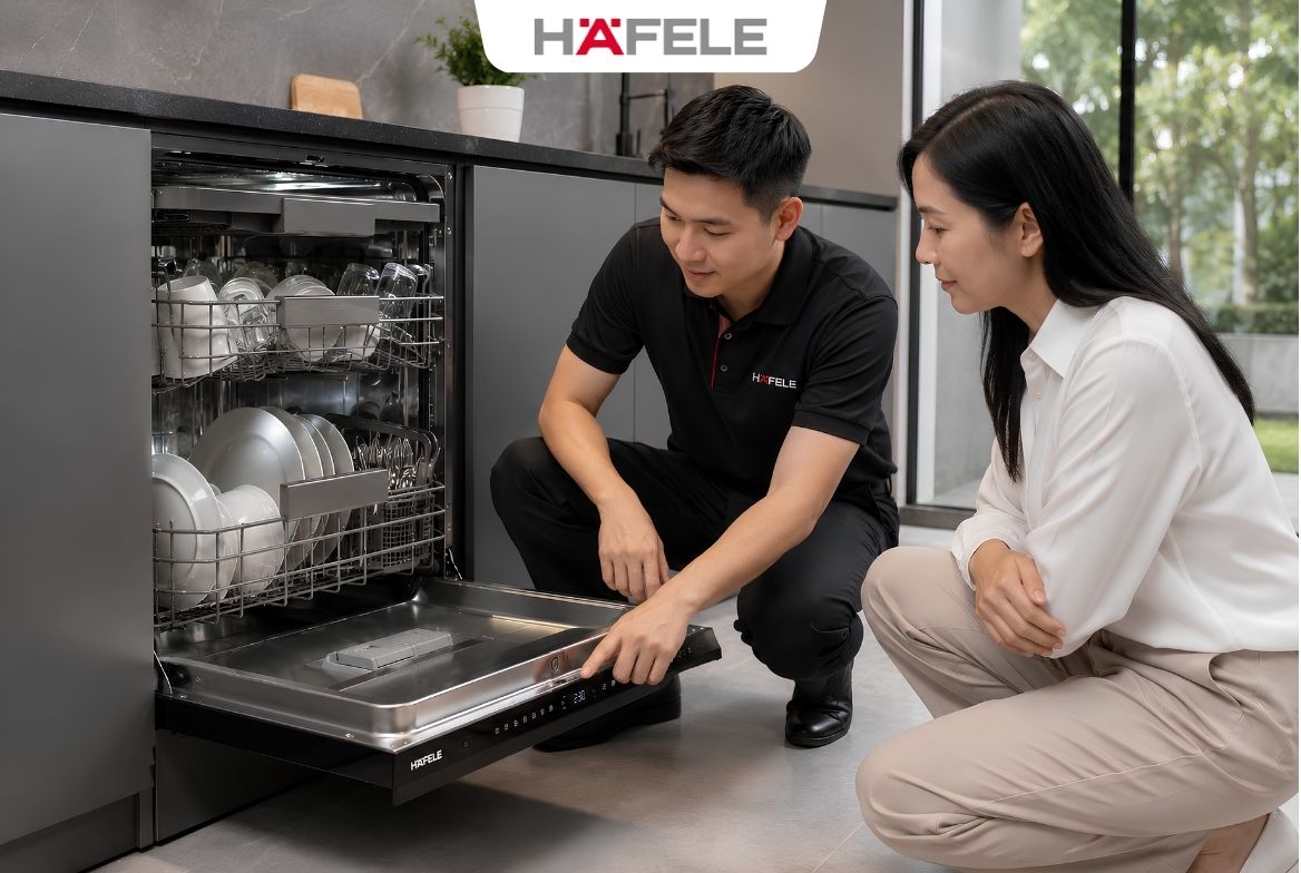 Hướng dẫn vận hành và bảo trì máy rửa bát Hafele bền bỉ