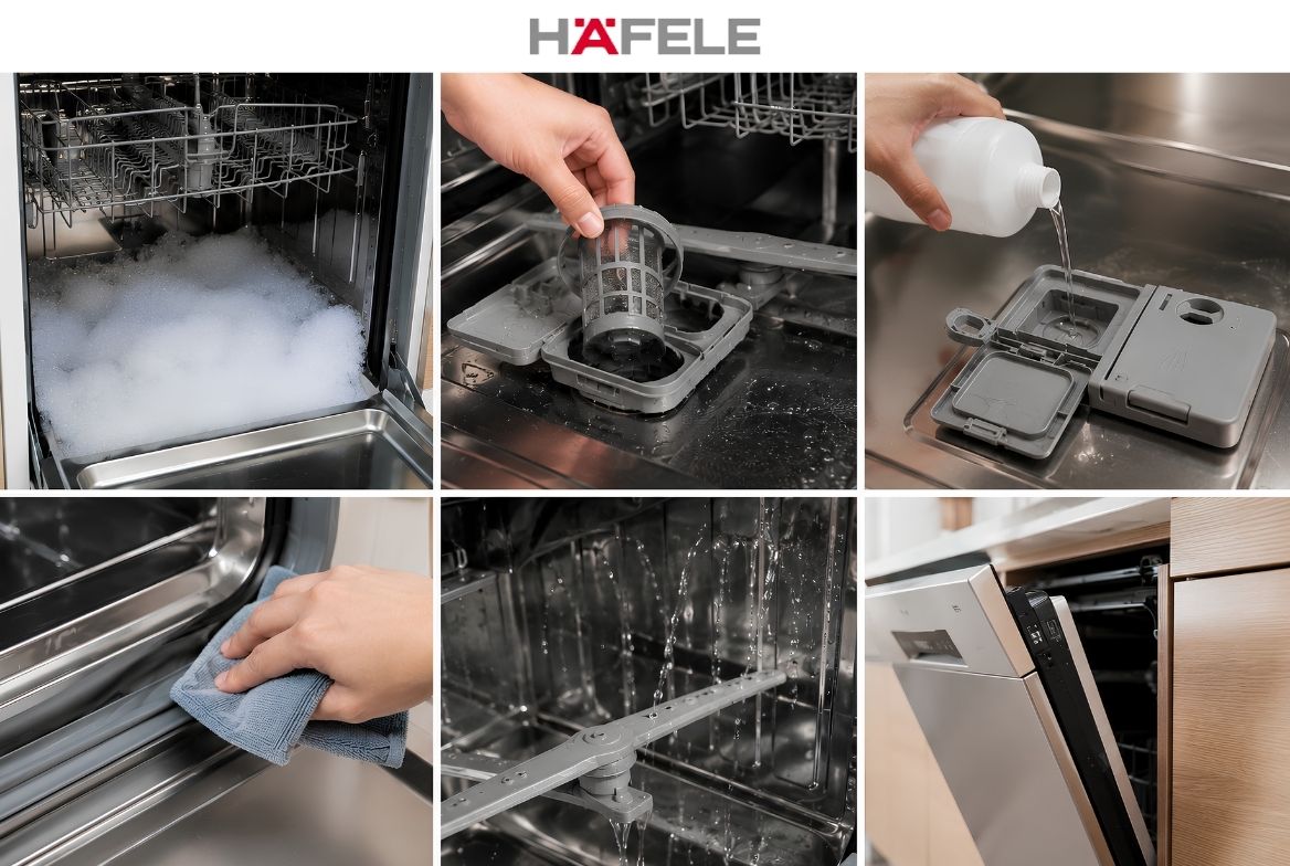 Mẹo Sửa Máy Rửa Bát Hafele Bị Trào Bọt, Rò Rỉ Nước