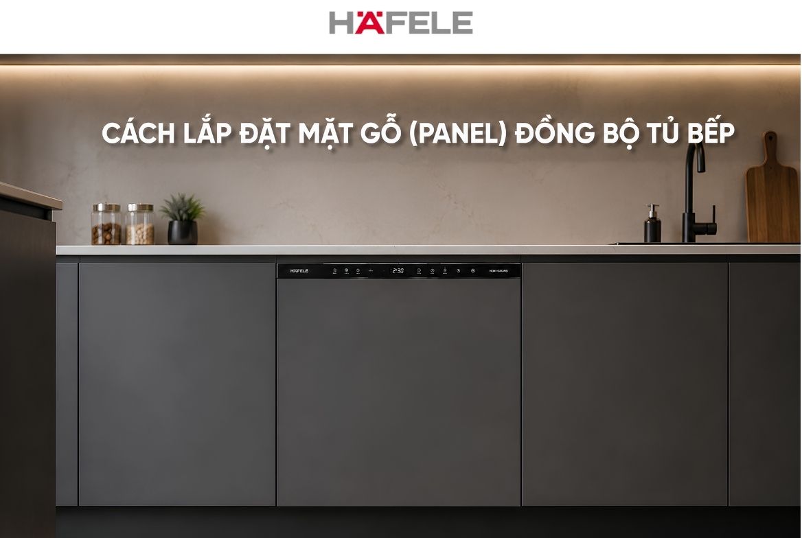 Cách lắp đặt mặt gỗ (Panel) đồng bộ tủ bếp