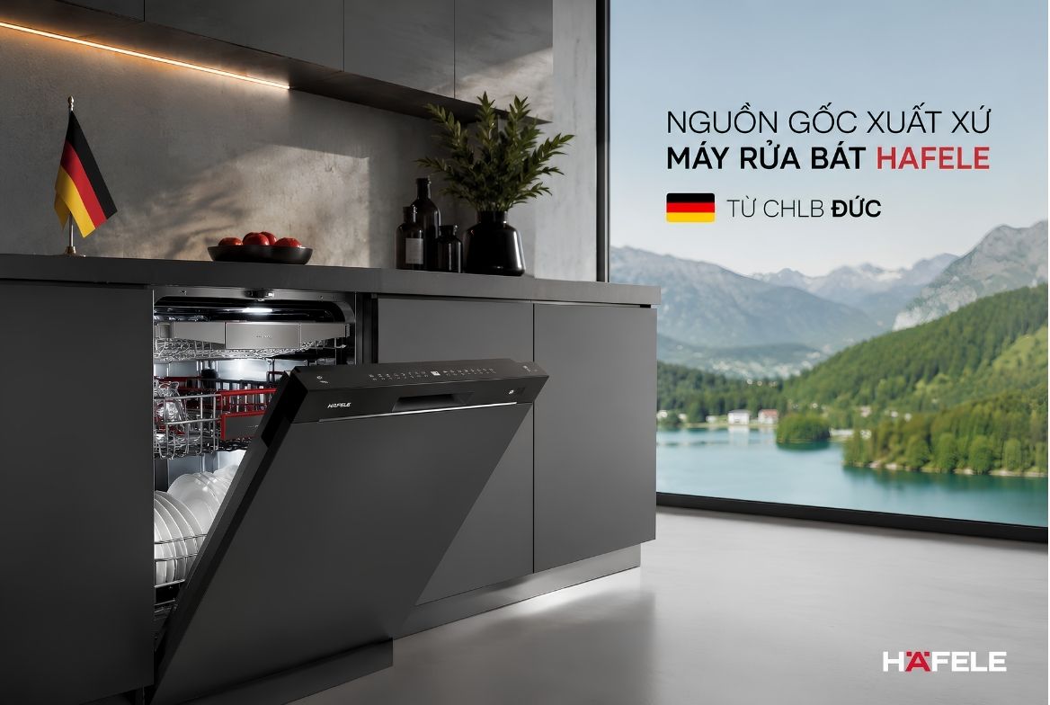 Nguồn gốc xuất xứ máy rửa bát Hafele từ CHLB Đức