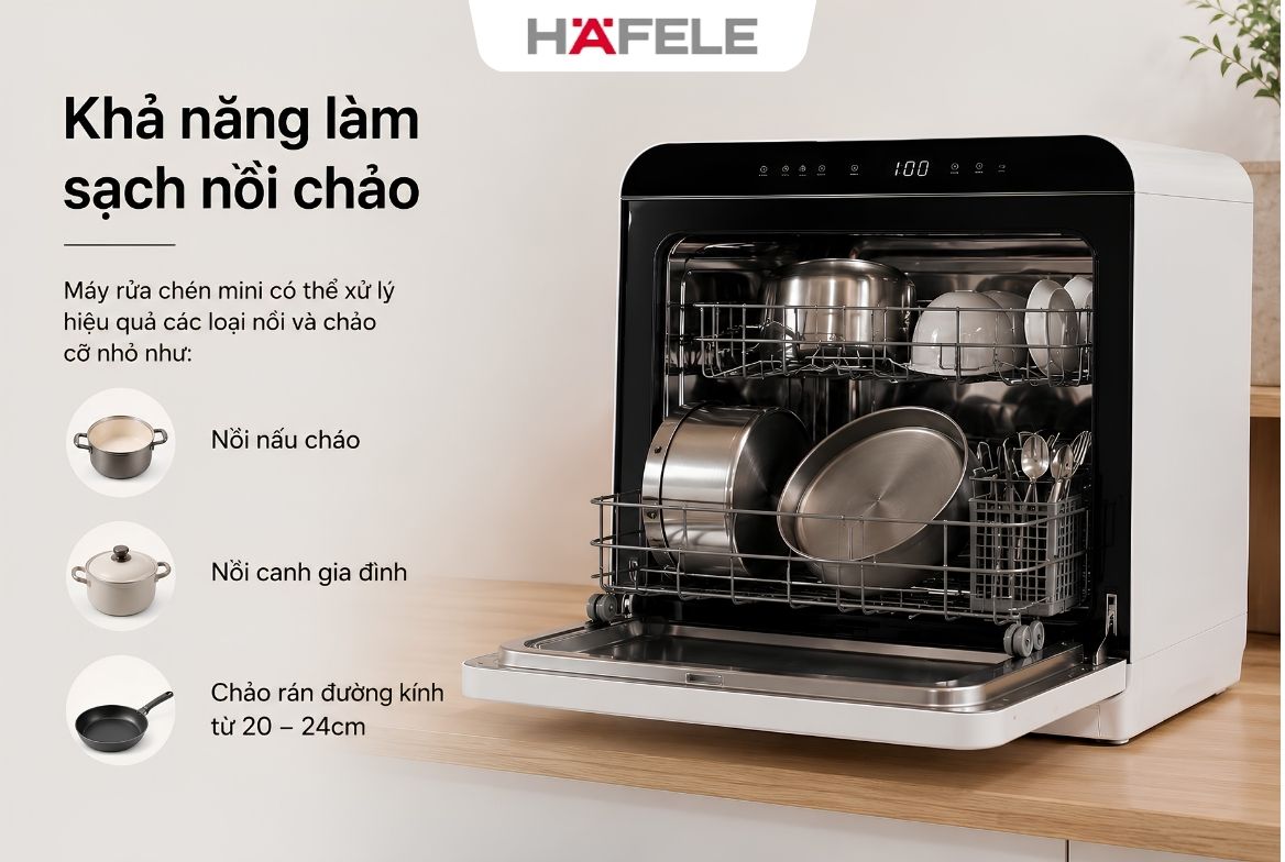 Công nghệ sấy khô và diệt khuẩn trên máy rửa chén mini
