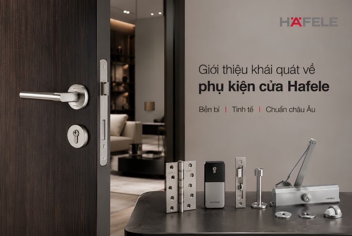 Giới thiệu tổng quan về phụ kiện cửa Hafele Giới thiệu tổng quan về phụ kiện cửa Hafele