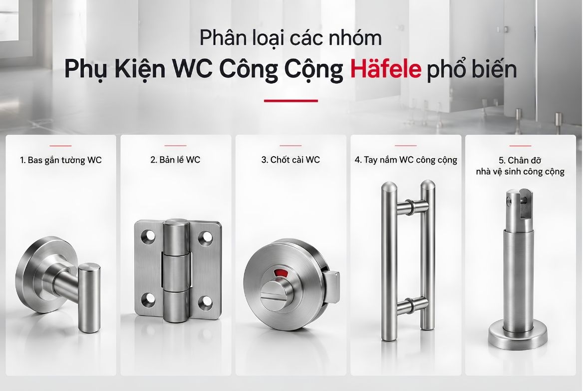 Phân loại nhóm Phụ Kiện Wc Công Cộng Hafele Phân loại nhóm Phụ Kiện Wc Công Cộng Hafele