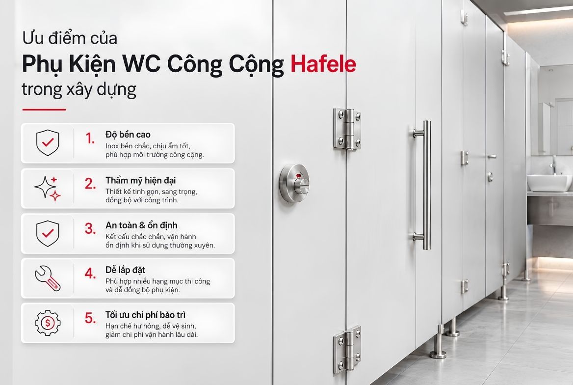 Những ưu điểm của Phụ Kiện Wc Công Cộng Hafele trong xây dựng Những ưu điểm của Phụ Kiện Wc Công Cộng Hafele trong xây dựng