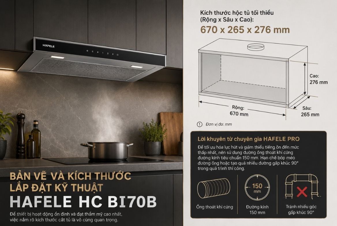 Đánh Giá Máy Hút Mùi Hafele HC BI70B (538.86.095): Âm Tủ 70cm, Hút Khỏe, Độ Ồn Thấp - HafelePro Bản Vẽ Và Kích Thước Lắp Đặt Kỹ Thuật Của Hafele HC BI70B