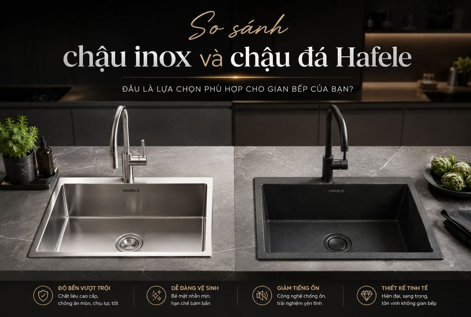 chậu rửa chén hafele
