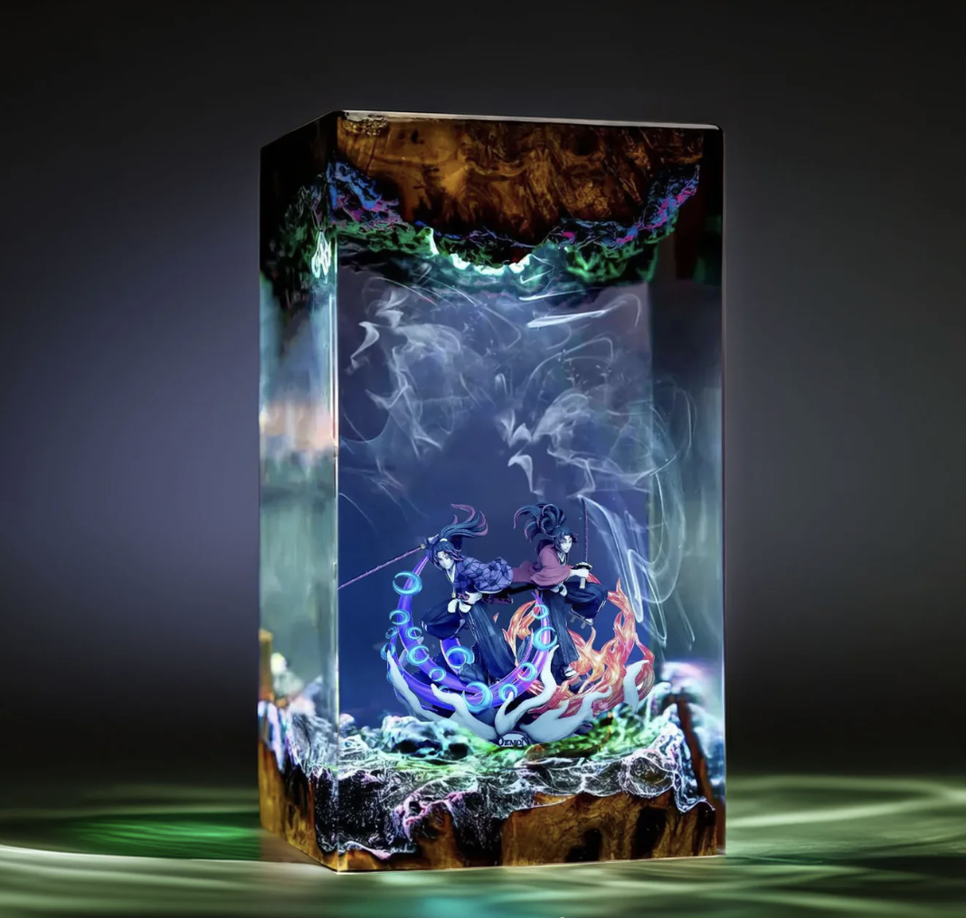 kokushibo yoriichi resin lamp