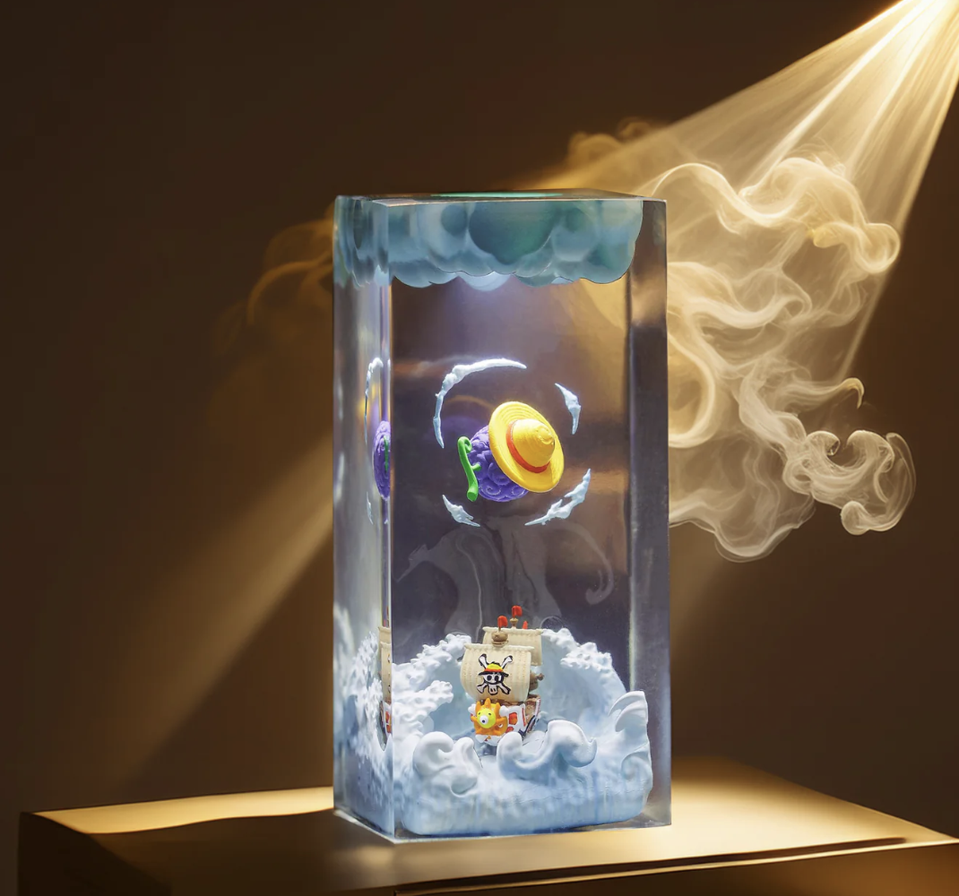 Thousand Sunny & Gomu Gomu no Mi Resin Lamp