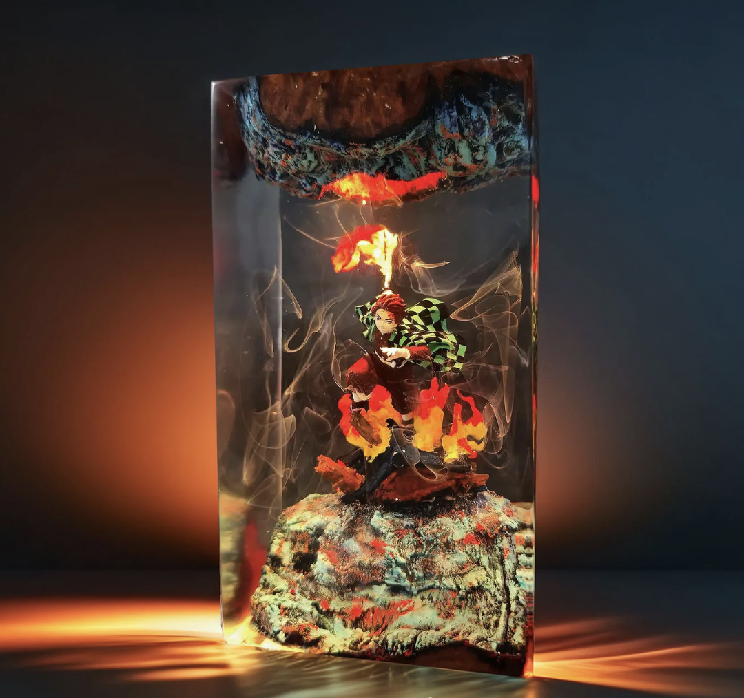 tanjiro resin lamp