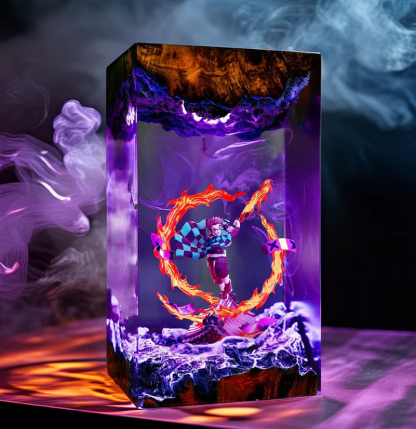 tanjiro resin lamp