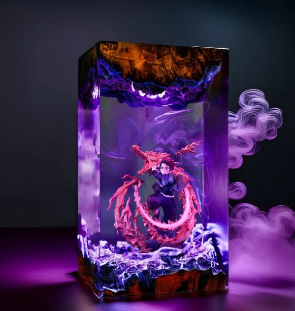 tanjiro resin lamp