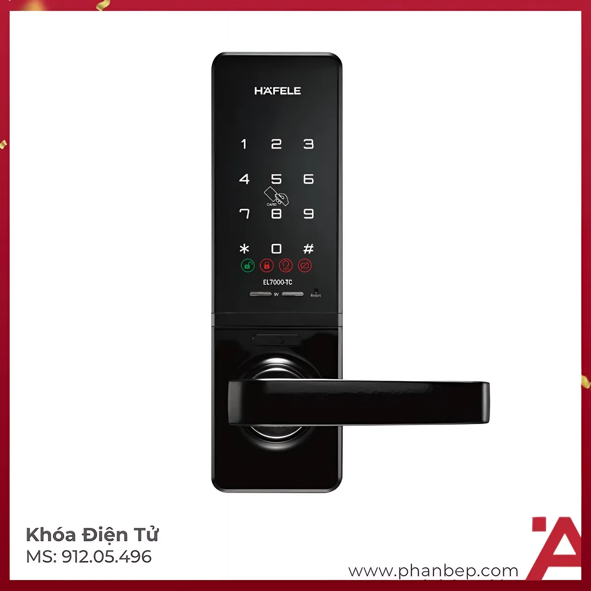 Khóa Điện Tử EL7000-TC Hafele 912.05.496