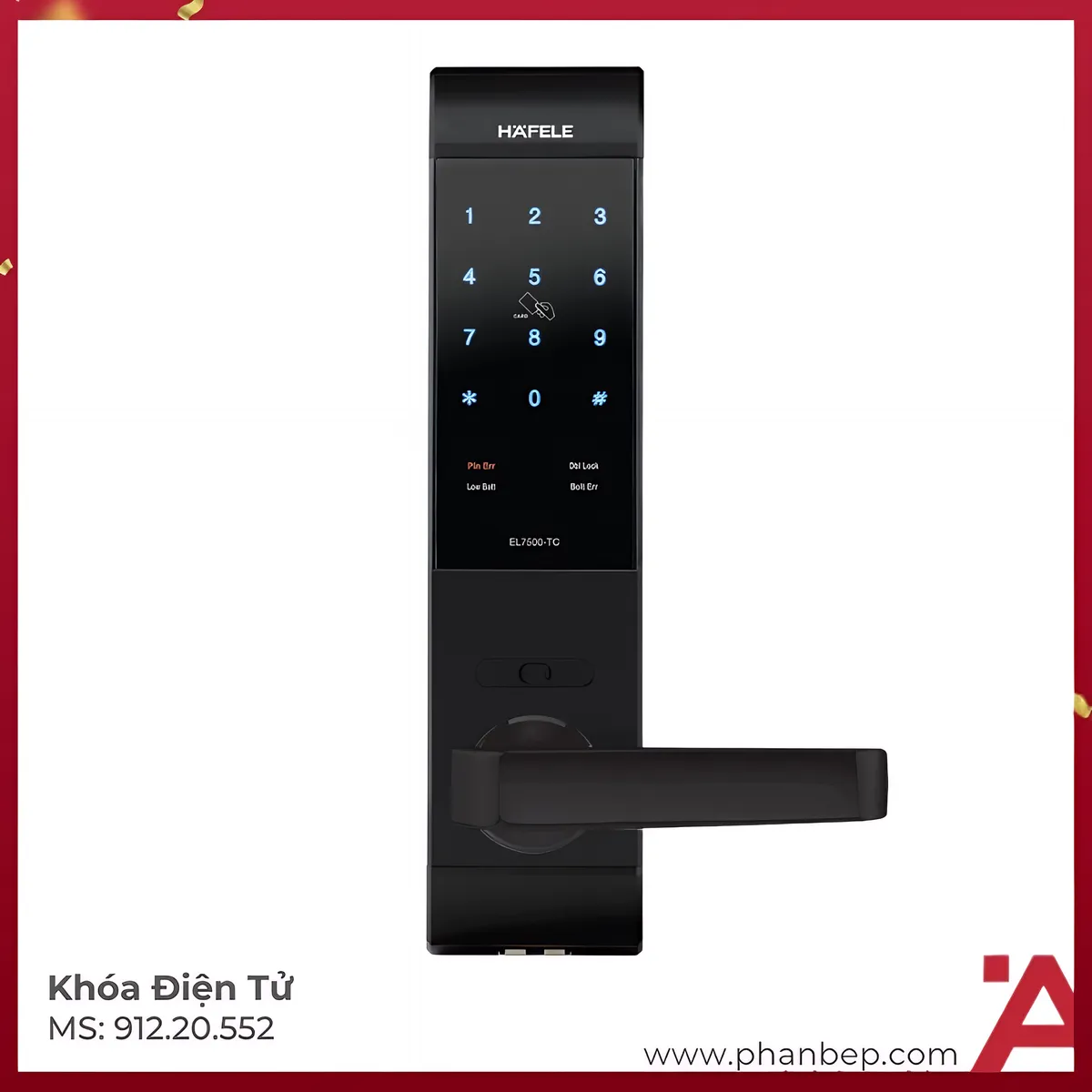 Khóa Điện Tử EL7500-TC Hafele 912.20.552