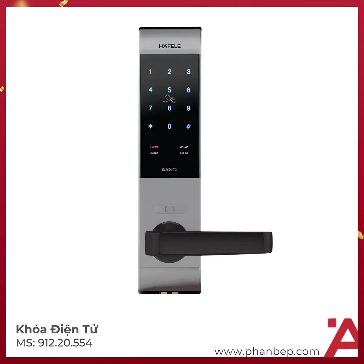 Khóa Điện Tử EL7500-TC Hafele 912.20.554
