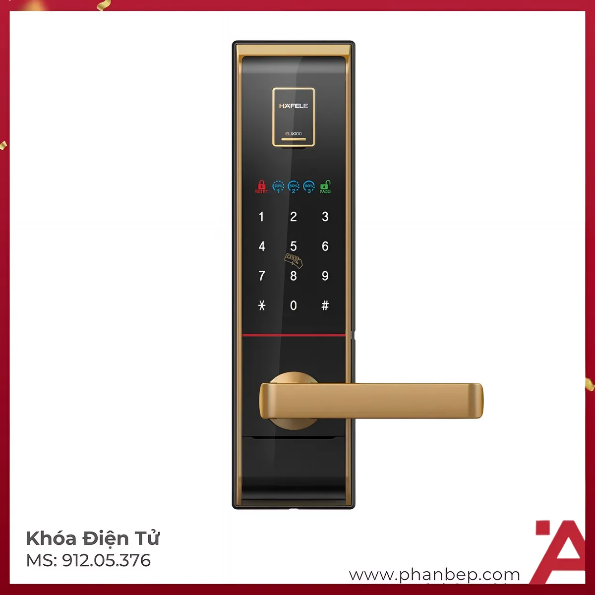 Khóa Điện Tử EL9000-TCS Hafele 912.05.376