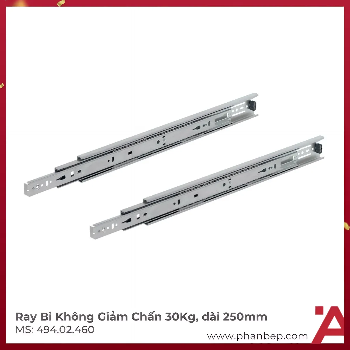 Ray Bi Không Giảm Chấn 250mm Hafele 494.02.460