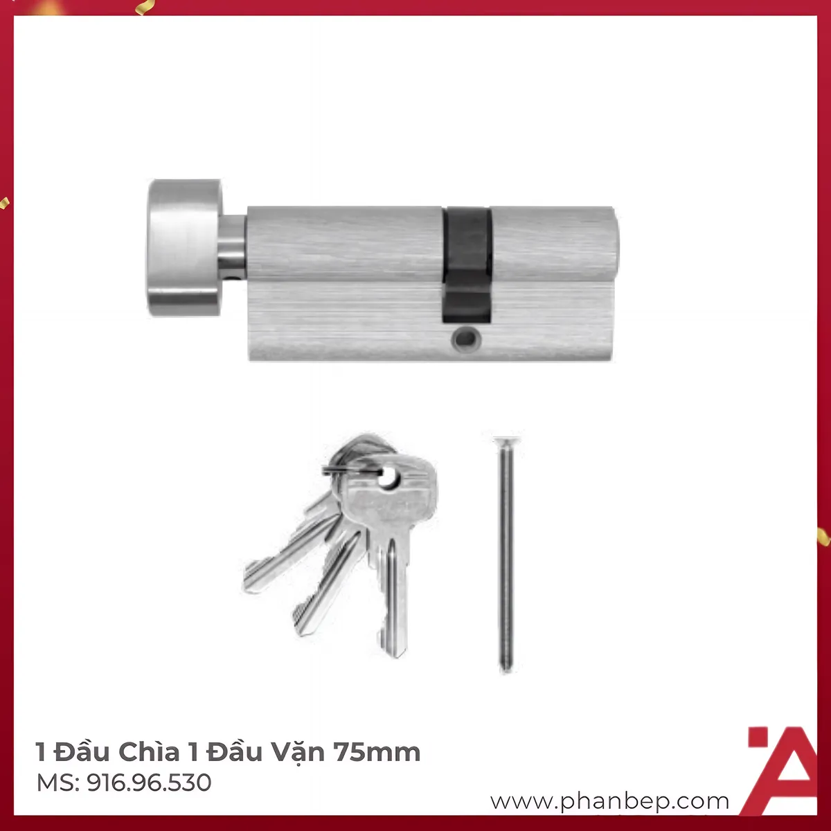 Ruot-Khoa-Cua-Nhom-1-Dau-Chia-1-Dau-Van-75Mm-Hafele-91696530 Ruột Khóa Cửa Nhôm 1 Đầu Chìa 1 Đầu Vặn 75Mm Hafele 916.96.530 - Ảnh 1