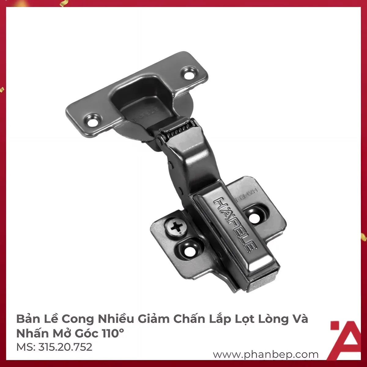 Bản Lề Lọt Lòng Metalla SM Giảm Chấn 110º Hafele 315.20.752