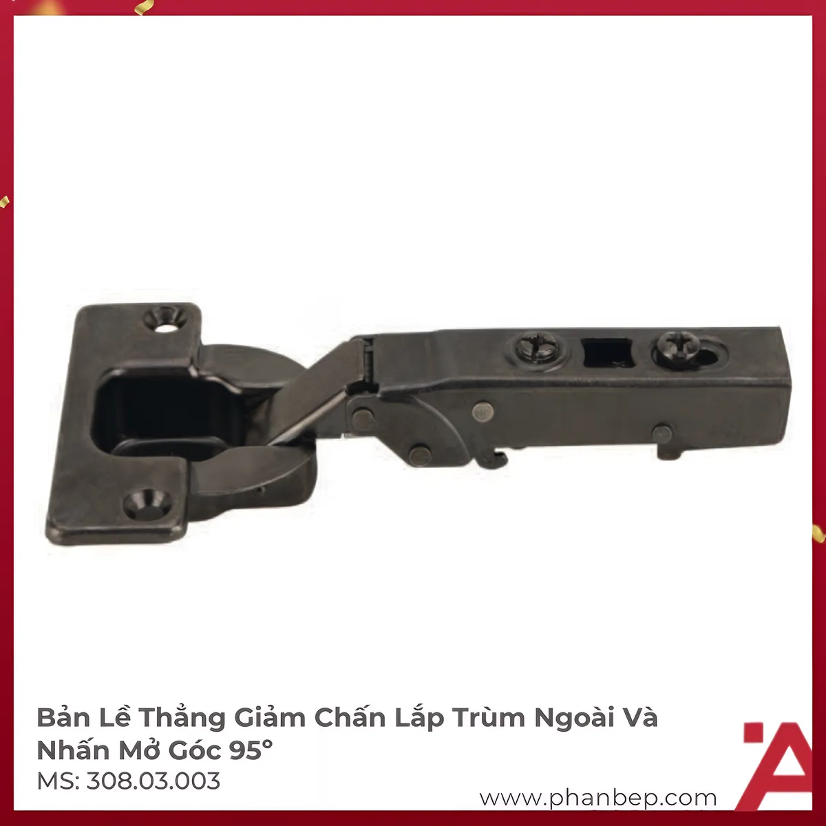Bản Lề Metalla SM 95° Trùm Ngoài Hafele 308.03.003