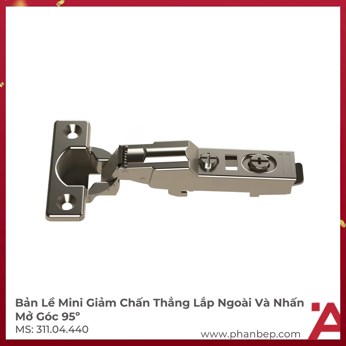 Bản Lề Trùm Ngoài Metalla SM 95º Mini Hafele 311.04.440