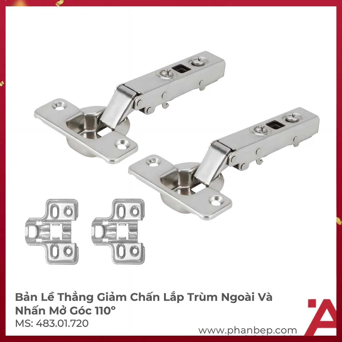 Bản Lề Trùm Ngoài Metalla SM 110º DIY Hafele 483.01.720