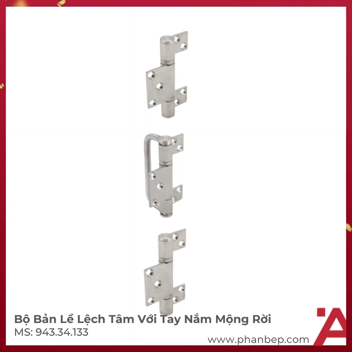 Bộ Bản Lề Lệch Tâm Với Tay Nắm Mộng Rời Hafele 943.34.133