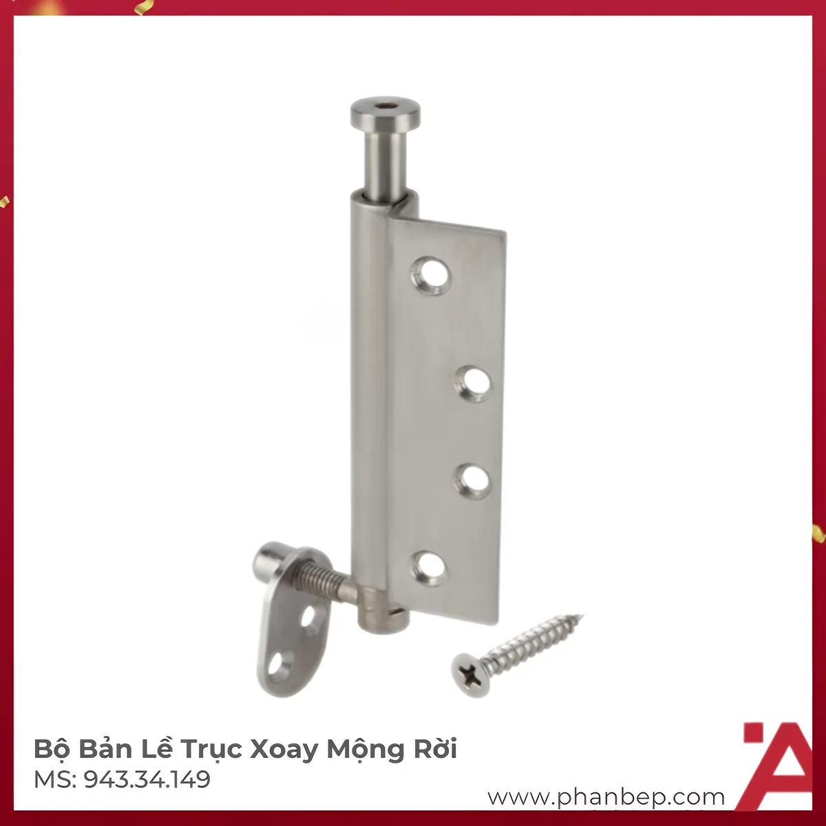 Bộ Bản Lề Trục Xoay Mộng Rời Hafele 943.34.149
