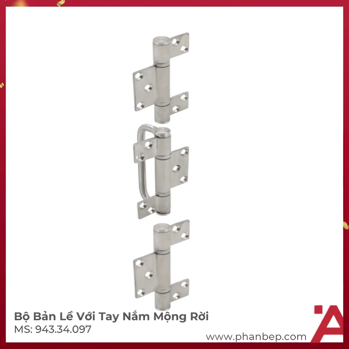 Bộ Bản Lề Với Tay Nắm Mộng Rời Hafele 943.34.097