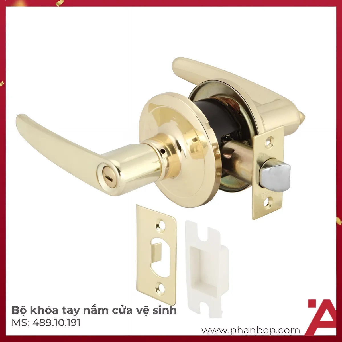 Bộ Khóa Tay Nắm Cửa Vệ Sinh Hafele 489.10.191