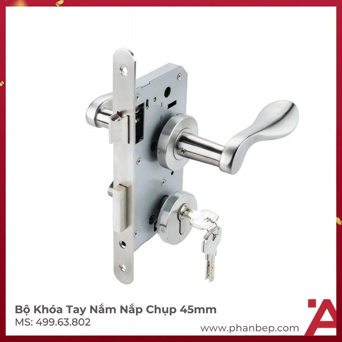 Bộ Khóa Tay Nắm Nắp Chụp Hafele 499.63.802