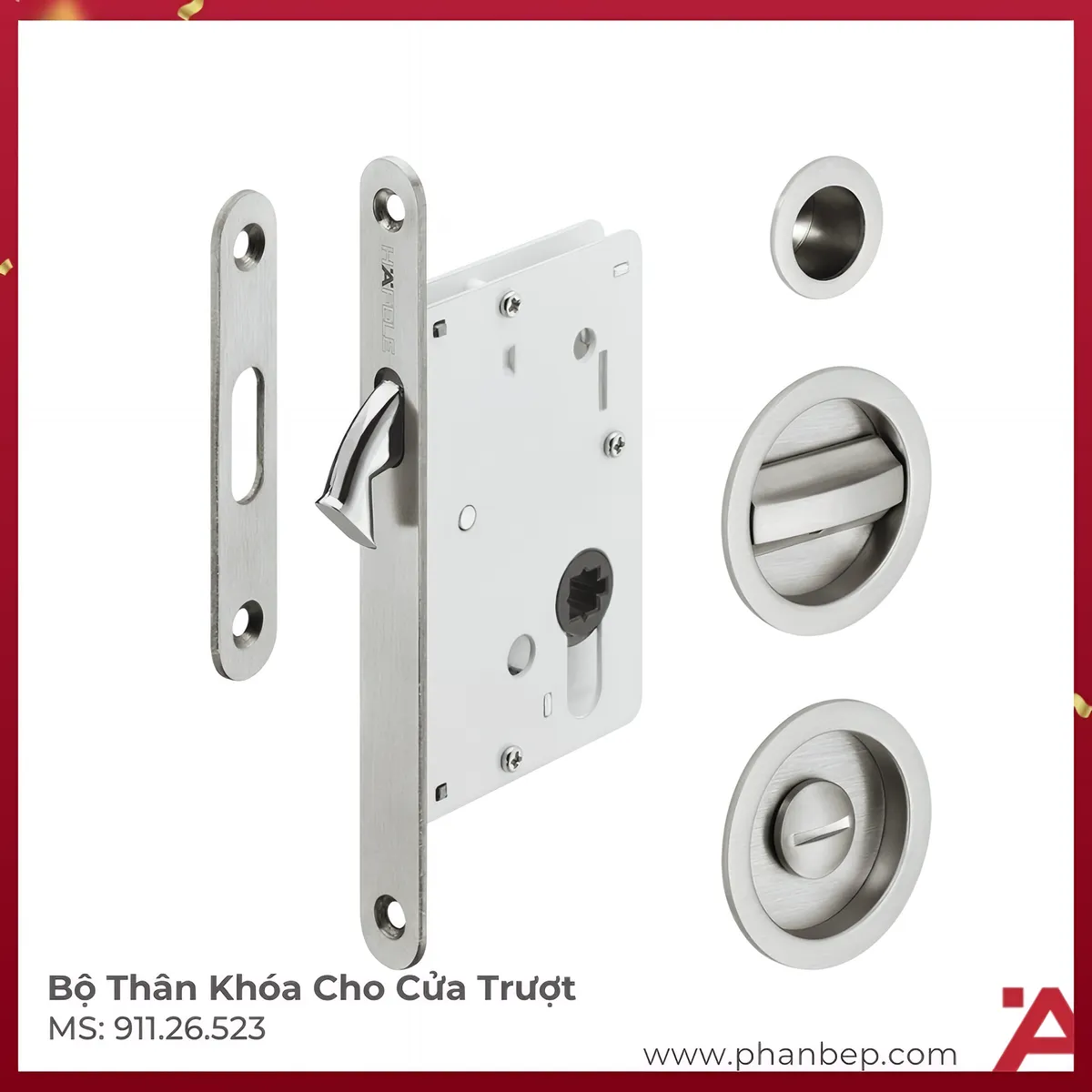 Bo-Than-Khoa-Cho-Cua-Truot-Hafele-91126523 Bộ Thân Khóa Cho Cửa Trượt Hafele 911.26.523 - Ảnh 1