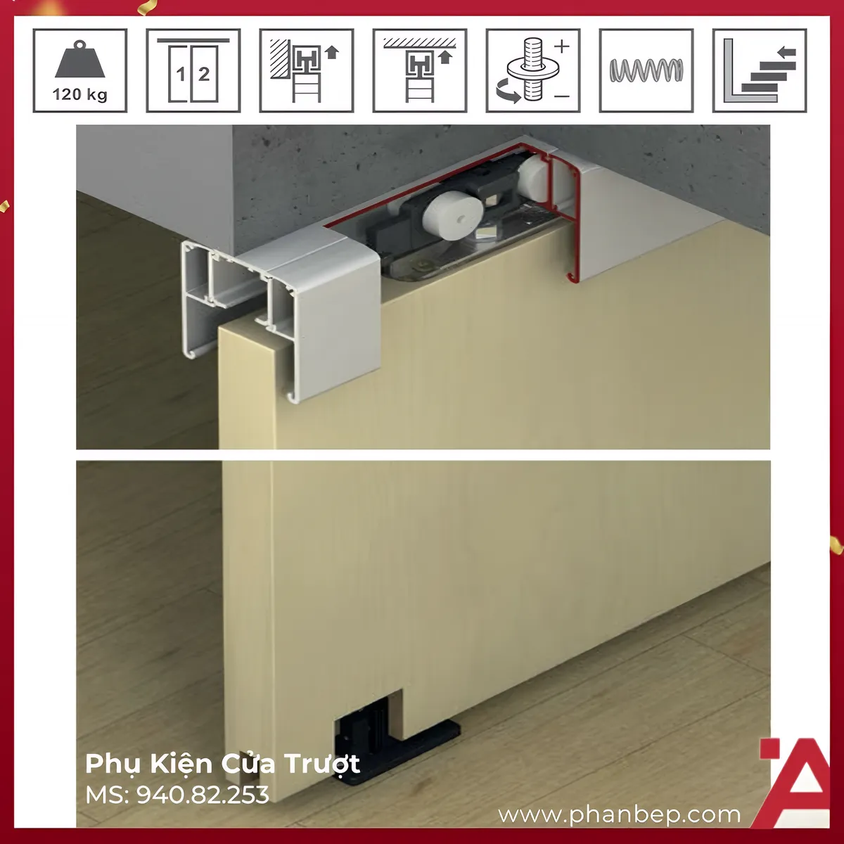 Phụ Kiện Cửa Trượt Slido Classic 120-O Hafele 940.82.253
