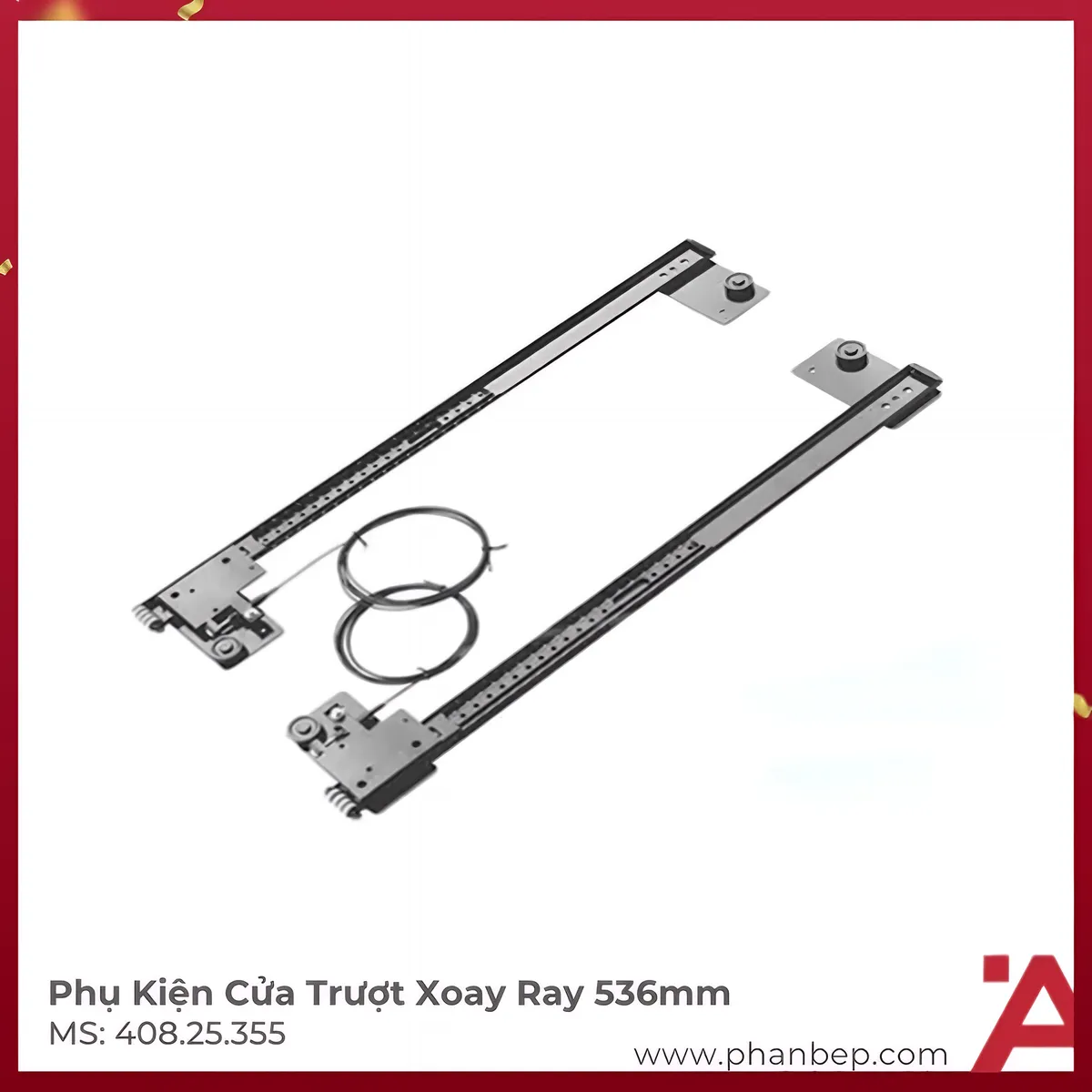 Phụ Kiện Cửa Trượt Xoay Ray 536mm Slido Eclip 16IF/VF Hafele 408.25.355