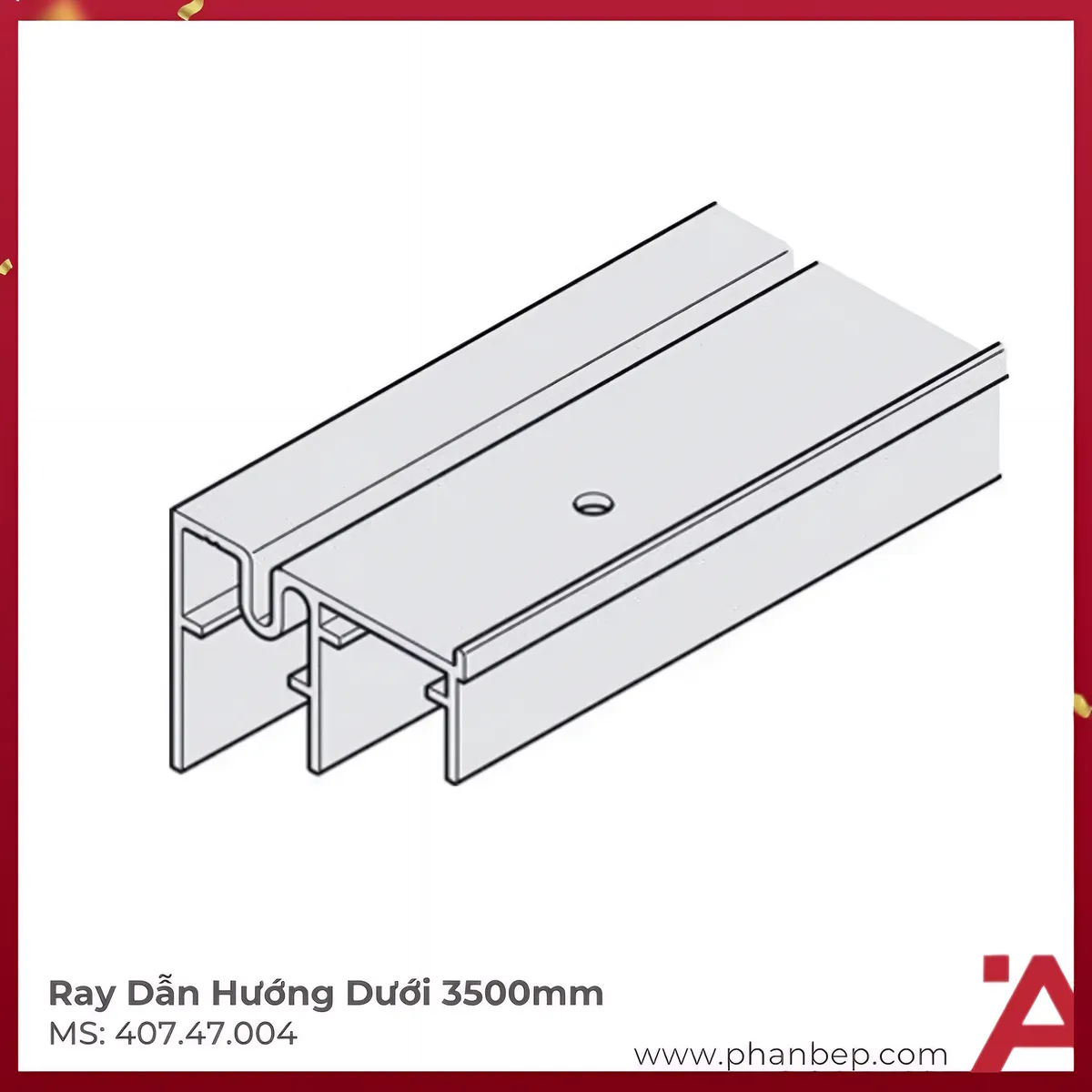 Ray Dẫn Hướng Dưới 3500mm Hafele 407.47.004