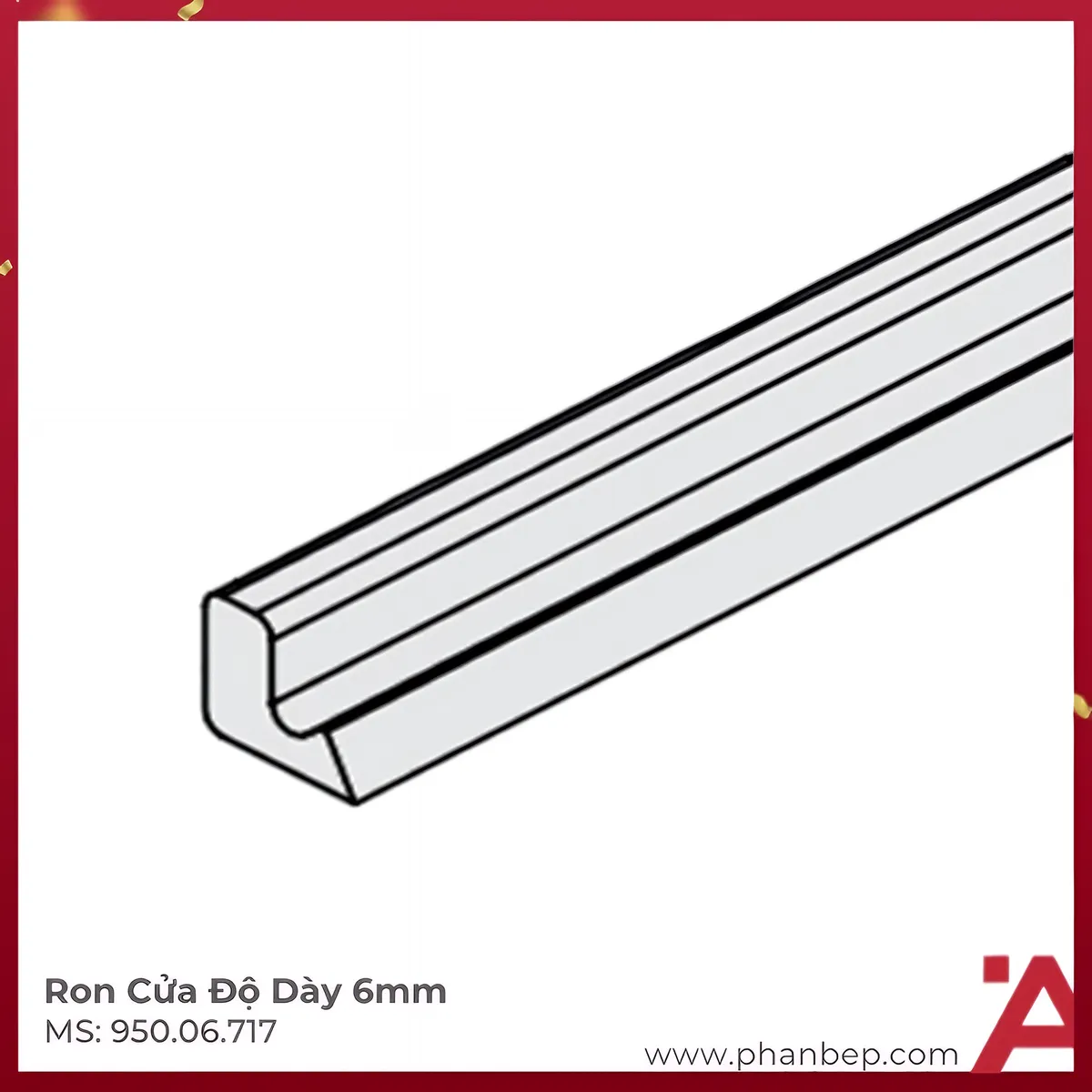Ron Cửa Độ Dày 6mm Hafele 950.06.717