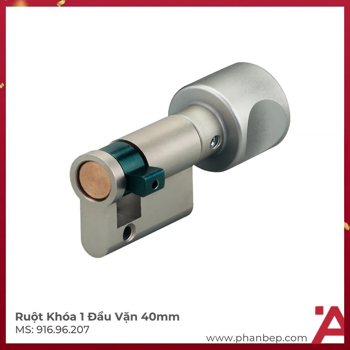 Ruột Khóa 1 Đầu Vặn 40mm Hafele 916.96.207